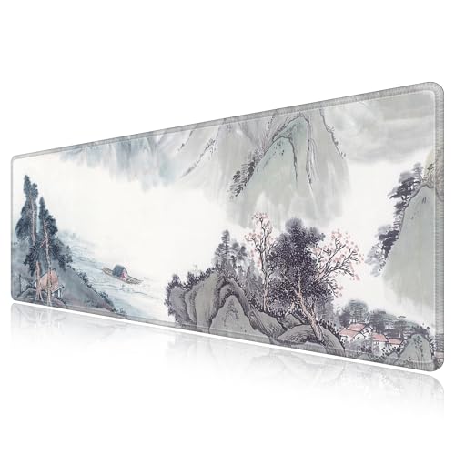 LL-COEUR Große Gaming Laptop Mauspad mit Motiv 80x30x0,3cm, Tastatur Mausmatte XXL Schreibtischunterlage Schreibunterlage (Landschaft 1, 800x300x3mm) von LL-COEUR