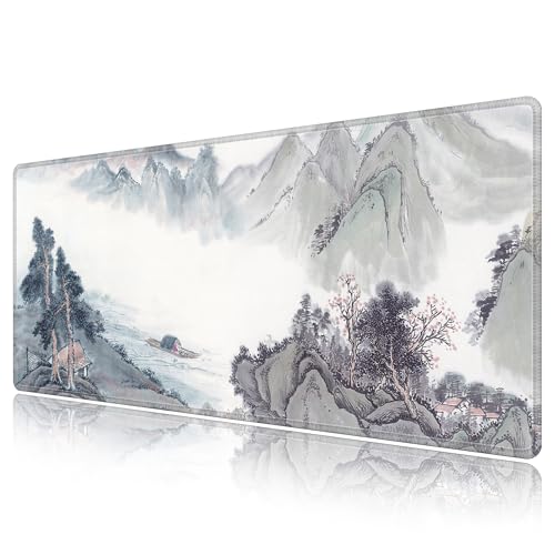 LL-COEUR Large Speed Gaming Mausmatte mit Motiv 90x40x0,3cm, XXL Verlängerte Schreibtischunterlage für Tastatur, PC, Laptop (Landschaft 1, 900x400x3mm) von LL-COEUR