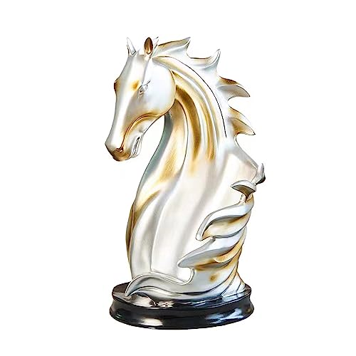 LL-COEUR Pferd Weinflaschenhalter Dekorative Weinregal Skulptur Weinständer Statue Flaschenregal Tischplatte Dekoration (Silbrig) von LL-COEUR