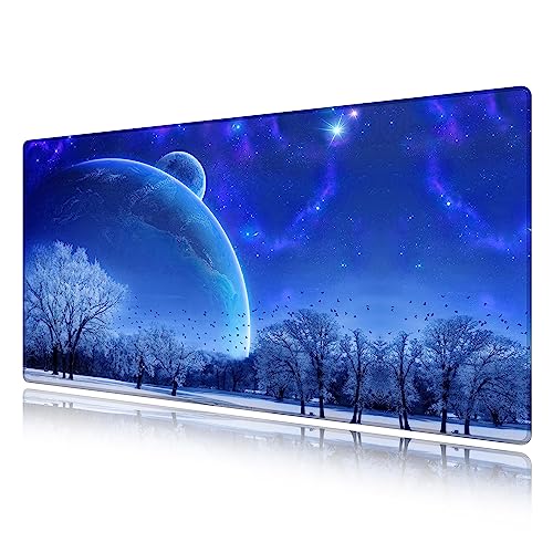 LL-COEUR XXL Gaming Mauspad Laptops Mouse Mat Blau Schreibtischunterlage Desk Pad (1000 x 500 x 3 mm) von LL-COEUR