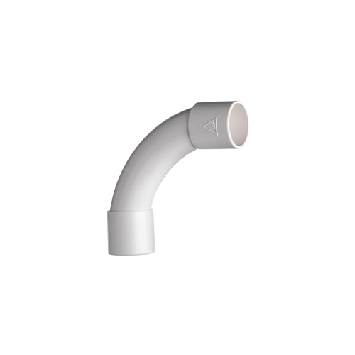 10x Rohrbogen 90°, Ø28 mm, für Elektrorohr Stangenrohr Leerrohr PVC Installation Rohr gemufft Kabelkanal, Weiß von LL ELEKTROPLAST STRÓŻA
