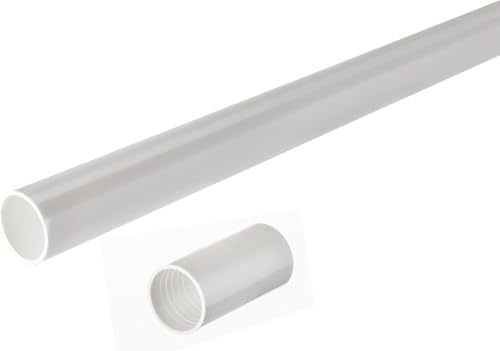 PVC Installationsrohr M28, 9 Meter Kabelrohr starr + 8x Muffen, Ø 28mm für Aufputzinstallation, Härtedruck 320N, Weiß PVC Installationsrohr M28, 9 Meter Kabelrohr starr + 8x Muffen, Ø 28mm für Aufputzinstallation, Härtedruck 320N, Weiß von LL ELEKTROPLAST STRÓŻA