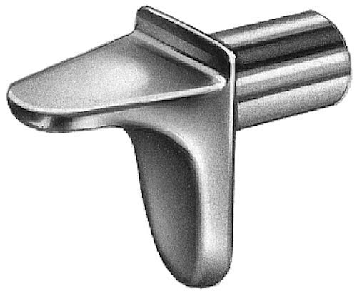 Mini-Bodenträger Regalträger Zamak mit einem Zapfen-D. 5 mm (vernickelt) (20 Stück) von LL-VV