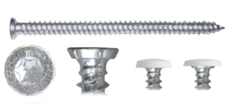 Rahmenschrauben für Türe und Fenster Senkkopf Zylinderkopf Flachkopf Abdeckkappen separat bestellbar (Senkkopf, L=72mm, 30St.) von LL-VV