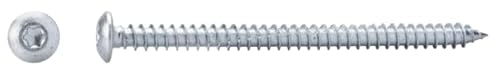 Rahmenschrauben für Türe und Fenster Senkkopf Zylinderkopf Flachkopf Abdeckkappen separat bestellbar (Flachkopf, L=72mm, 100St.) von LL-VV