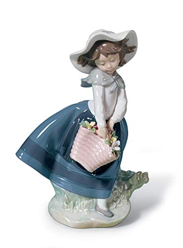 LLADRÓ Mädchen-Figur Kleines Mädchen Mit Korbtasche. Mädchen Mit Blumen. Porzellan. LLADRÓ Mädchen-Figur Kleines Mädchen Mit Korbtasche. Mädchen Mit Blumen. Porzellan. von LLADRÓ