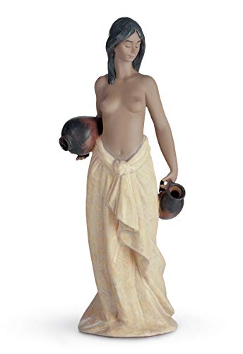 LLADRÓ Mädchen-Figur Wasserträgerin. Nackte Frau. Porzellan. von LLADRÓ