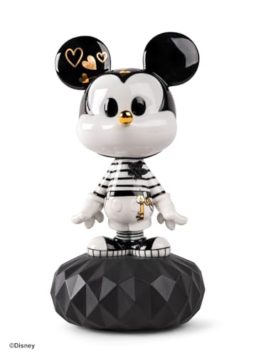 LLADRÓ Porzellanfigur Mickey Mousse in Schwarz und Weiß - Porzellanskulptur im zeitgenössischen Design der Mickey Mouse von Disney LLADRÓ Porzellanfigur Mickey Mousse in Schwarz und Weiß - Porzellanskulptur im zeitgenössischen Design der Mickey Mouse von Disney von LLADRÓ