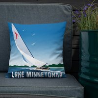 See Minnetonka Segel | Premium Kissen von LLArtPrints