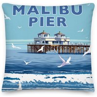 Landmarke Ca | Malibu Pier Premium Kissen von LLArtPrints