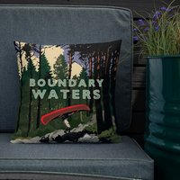 Landmarke Mn | Boundary Waters Portage Dekokissen von LLArtPrints