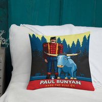 Landmarke Mn | Paul Bunyan Dekokissen von LLArtPrints