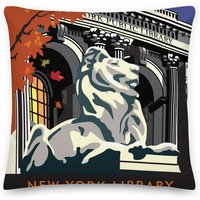 Landmark Ny | Nyc Public Bibliothek Dekokissen von LLArtPrints