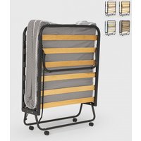 Klappbett mit Matratze und Mikrofaserlatten 80x190cm Demetra - Dunkel Grün von LLB LIVING LIFE BED