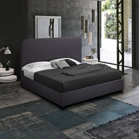 Komplett Großes Einzelbett aus Stoff mit Bettrost 120x190 cm Zurich - Grau von LLB LIVING LIFE BED