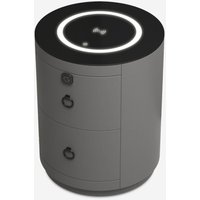 Moderner runder Nachttisch mit kabelloser LED-Lampe und 2 Schubladen Moho Moderner runder Nachttisch mit kabelloser LED-Lampe und 2 Schubladen Moho von LLB LIVING LIFE BED