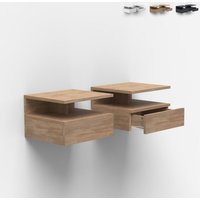Nachttische 2er Set wandhängend mit Schublade für das Schlafzimmer Alabastro - Natur Nachttische 2er Set wandhängend mit Schublade für das Schlafzimmer Alabastro - Natur von LLB LIVING LIFE BED