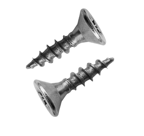 M4 Holzschrauben, verzinktes Zink, lang (0,4 x 1,5 cm), 4 x 15 mm, 250 Stück von LLB