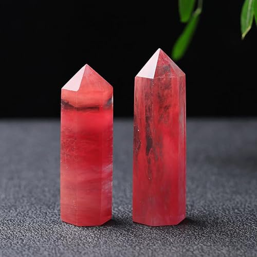 LLBOGRGGN 1PC 9-10cm Quartz Point Red Smelting Melting Stone Crystal Wand Gems Tower Home Decor LLBOGRGGN 1PC 9-10cm Quartz Point Red Smelting Melting Stone Crystal Wand Gems Tower Home Decor von LLBOGRGGN