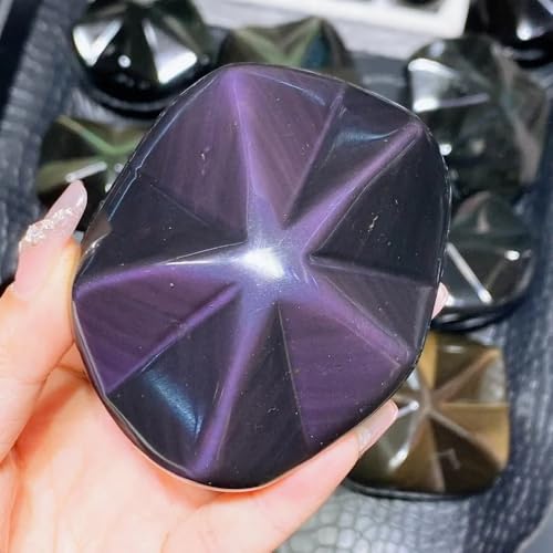 LLBOGRGGN 1pc 200-300g Blowing Rainbow Obsidian Star carvings Ideal for Home Decor & Gifts LLBOGRGGN 1pc 200-300g Blowing Rainbow Obsidian Star carvings Ideal for Home Decor & Gifts von LLBOGRGGN