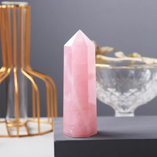LLBOGRGGN 1pc 4-5cm Crystal Rose Quartz Hexagonal Prism Ornament Magic Wand Tower Room Decor Home LLBOGRGGN 1pc 4-5cm Crystal Rose Quartz Hexagonal Prism Ornament Magic Wand Tower Room Decor Home von LLBOGRGGN