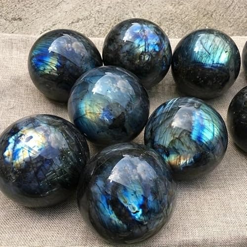 LLBOGRGGN 1pc 50-55mm Labradorite Ball Crystal Sphere Flashy Polished Blue Labrad LLBOGRGGN 1pc 50-55mm Labradorite Ball Crystal Sphere Flashy Polished Blue Labrad von LLBOGRGGN
