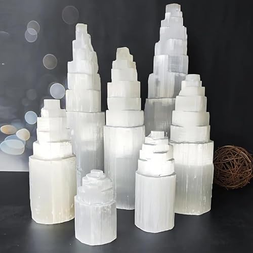 LLBOGRGGN 1pc 5cm Selenite Crystal Selenium Skyscraper Tower Home Decoration Stone Gypsum Decor Room LLBOGRGGN 1pc 5cm Selenite Crystal Selenium Skyscraper Tower Home Decoration Stone Gypsum Decor Room von LLBOGRGGN