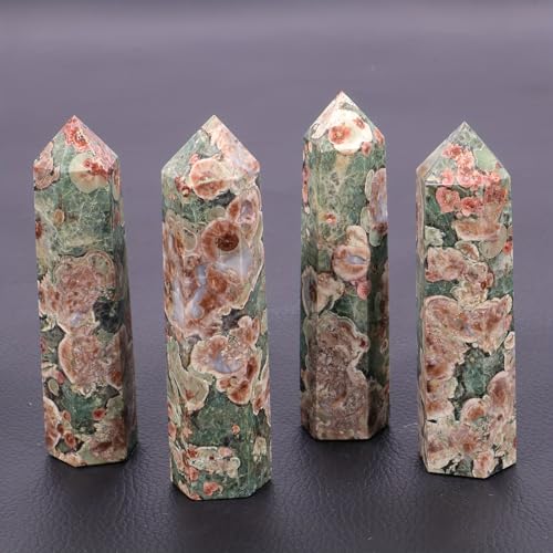 LLBOGRGGN 1pc 6-7cm Crystal Pillar Green Cherry Blossom Agate Single Pointed Hexagonal Ornament LLBOGRGGN 1pc 6-7cm Crystal Pillar Green Cherry Blossom Agate Single Pointed Hexagonal Ornament von LLBOGRGGN