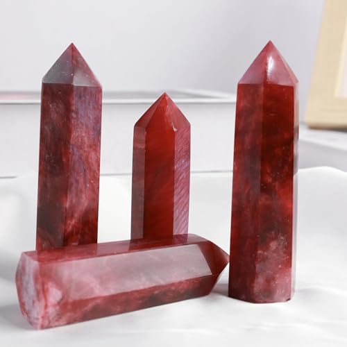 LLBOGRGGN 1pc 6-7cm Nature Red Moonstone Tower Point Magic Home Scene Desktop Decoration Crystal LLBOGRGGN 1pc 6-7cm Nature Red Moonstone Tower Point Magic Home Scene Desktop Decoration Crystal von LLBOGRGGN