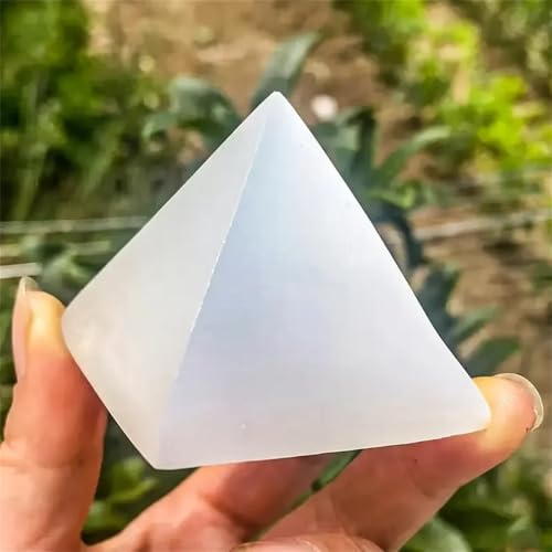 LLBOGRGGN 1pc 6cm Clear Selenite Pyramid Decor Crystal Irregular Shape Bohemian Style Home & Office Decoration for Holidays LLBOGRGGN 1pc 6cm Clear Selenite Pyramid Decor Crystal Irregular Shape Bohemian Style Home & Office Decoration for Holidays von LLBOGRGGN