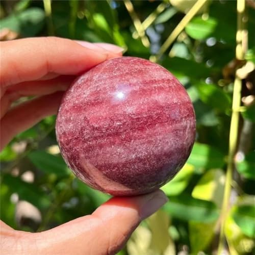 LLBOGRGGN 1pc 7-8cm Beautiful Strawberry Quartz Crystal Ball Polished Sphere Elegant Home Decor LLBOGRGGN 1pc 7-8cm Beautiful Strawberry Quartz Crystal Ball Polished Sphere Elegant Home Decor von LLBOGRGGN