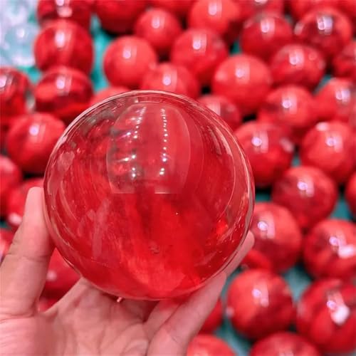 LLBOGRGGN 1pc 7-8cm Red Melting Crystal Ball Decor Bohemian Style Glossy Figurine for Home Office Entryway LLBOGRGGN 1pc 7-8cm Red Melting Crystal Ball Decor Bohemian Style Glossy Figurine for Home Office Entryway von LLBOGRGGN