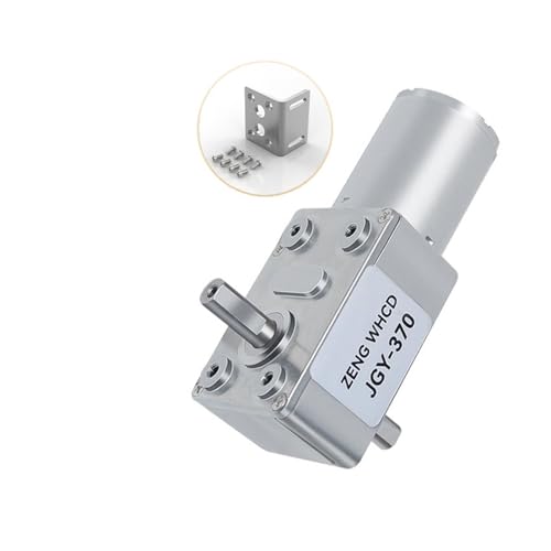 LLBOGRGGN Gear Reduction JGY370 Double Output Shaft D Type Hollow Shaft Forward and Reverse 25KG Fixed Bracket 6RPM_12V von LLBOGRGGN