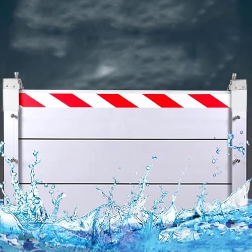 Hochwasserschutz für die Garage zu Hause, Hochwasserschutzsystem aus Aluminiumlegierung für den Außenbereich, temporärer Damm, abnehmbares Hochwasserschutzbrett, wiederverwendbare wasserdichte(160X100 von LLCDZR