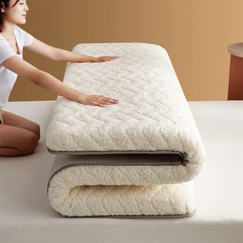 LLCDZR Japanische Bodenmatratze Tatami-Matte Faltbare Futonmatratze Aufrollbare Matratze Einzel-Doppelschlafmatratze Yellow,120X190cm(47 * 74in) von LLCDZR