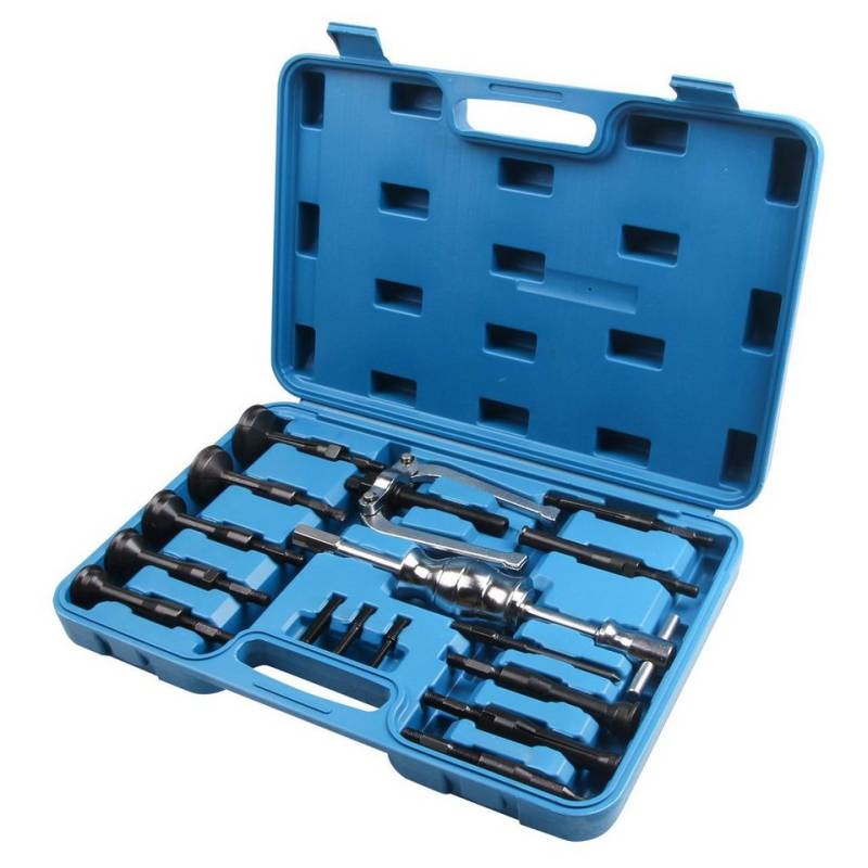 LLCTOOLS Werkzeugset Lagerabzieher, Abzieher KFZ für Innenlager, Gleithammer Autowerkzeug, (Set, 16-tlg., im Aufbewahrungskoffer), KFZ Werkzeug Spezialwerkzeug Satz Abziehwerkzeug Lager Abzieher PKW von LLCTOOLS