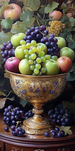 Obst Diamond Painting Erwachsene Groß 50x100cm, 5D Diamond Painting Pflanze, DIY Runden Steine Kristall Kunst Basteln Set Erwachsene Anfänger Set, Entspannung und Zimmer Wanddeko, Geschenke 50KF-Z4 von LLEDAOZN