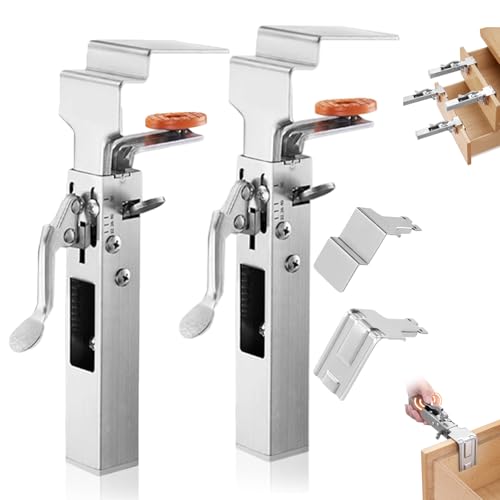 Fivalo Drawer Front Installation Clamps, Adjustable Drawer Fixing Clamp, Efficient Cabinet Drawer Clamps Setup with Easy, Woodworking Tool Universal Cabinet Clips Installation Tool (2Pcs) von LLELEMAMO