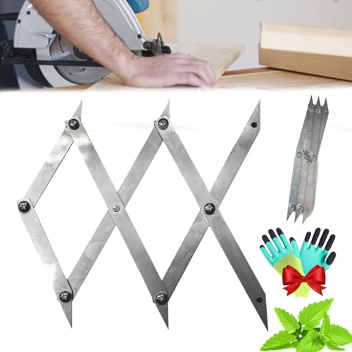 Picket Master Pro 3 Point Center Finder for Precise Measurements, Stainless Center Point Finder Marking Tool, Equidistant Measuring Tool, Equal Spacing Layout Tool for Welding, Woodworking (1Pcs) von LLELEMAMO
