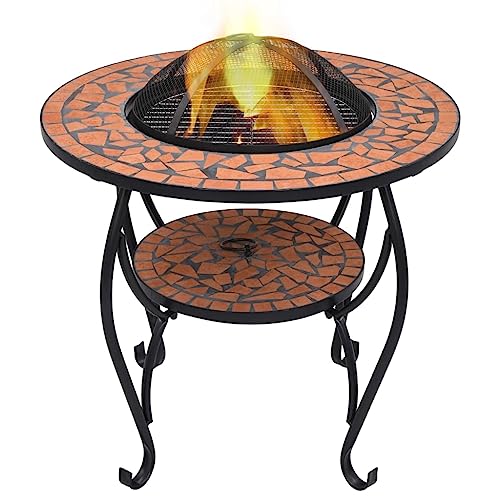 Kamine-Mosaik Feuerstelle Tisch Terrakotta 68cm Keramik von LLEZKBR