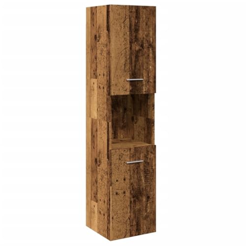 LLEZKBR Badezimmer Hängeschrank Old Wood 30x30x130cm Holzwerkstoff von LLEZKBR