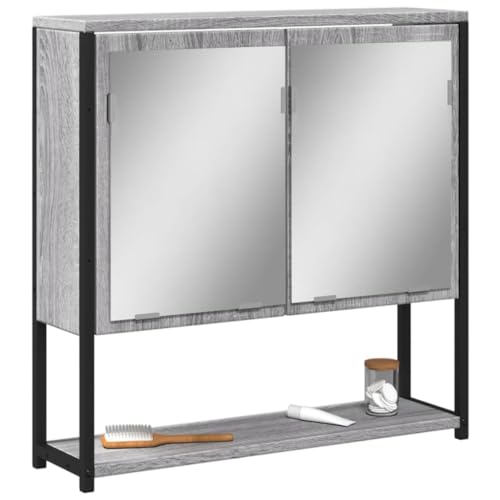 LLEZKBR Badspiegelschrank grau sonoma 60x16x60 cm Holzwerkstoff LLEZKBR Badspiegelschrank grau sonoma 60x16x60 cm Holzwerkstoff von LLEZKBR