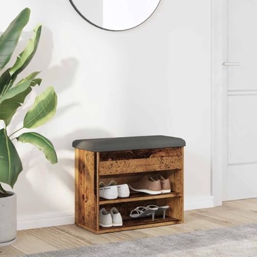 LLEZKBR Bänke, Aufbewahrungs- & Eingangsbänke Schuhbank Altes Holz 62x32x50 cm Holzwerkstoff von LLEZKBR