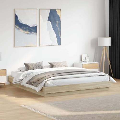 LLEZKBR Betten & Zubehör, Betten & Bettrahmen Bettgestell ohne Matratze Sonoma Eiche 200x200 cm LLEZKBR Betten & Zubehör, Betten & Bettrahmen Bettgestell ohne Matratze Sonoma Eiche 200x200 cm von LLEZKBR