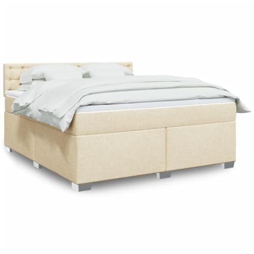 LLEZKBR Betten & Zubehör, Betten & Bettrahmen - Boxspringbett mit Matratze Creme 180x200 cm Stoff LLEZKBR Betten & Zubehör, Betten & Bettrahmen - Boxspringbett mit Matratze Creme 180x200 cm Stoff von LLEZKBR