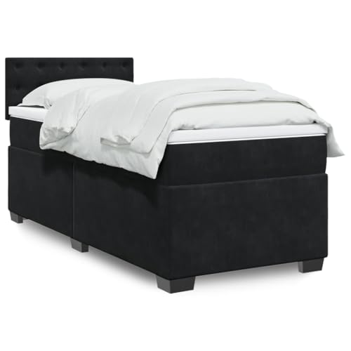 LLEZKBR Betten & Zubehör, Betten & Bettrahmen - Boxspringbett mit Matratze schwarz 100x200 cm Samt LLEZKBR Betten & Zubehör, Betten & Bettrahmen - Boxspringbett mit Matratze schwarz 100x200 cm Samt von LLEZKBR