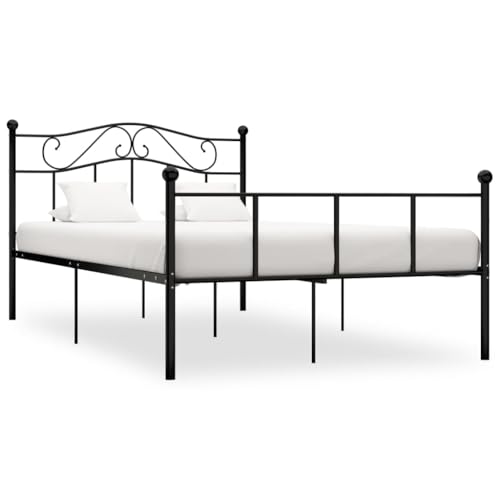 LLEZKBR Betten & Zubehör-Betten & Bettrahmen-284525 Bettgestell ohne Matratze Schwarz Metall 120x200 cm LLEZKBR Betten & Zubehör-Betten & Bettrahmen-284525 Bettgestell ohne Matratze Schwarz Metall 120x200 cm von LLEZKBR