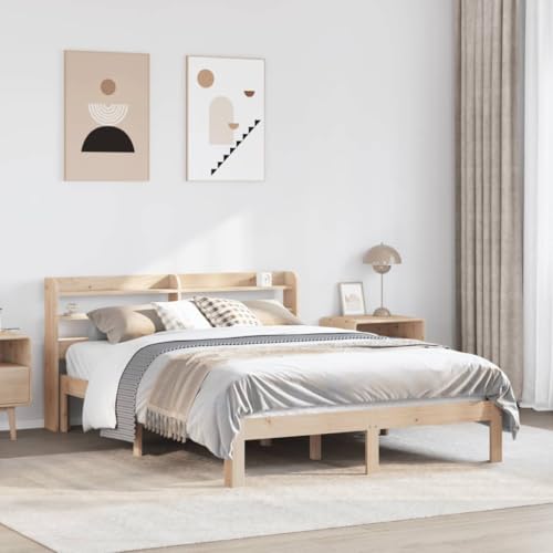 LLEZKBR Betten & Zubehör - Betten & Bettrahmen - Bettgestell mit Kopfteil ohne Matratze 140x200 cm von LLEZKBR