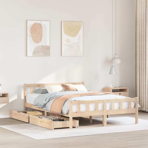 LLEZKBR Betten & Zubehör - Betten & Bettrahmen - Bettgestell ohne Matratze 120x190 cm kleines Doppelbett Massivholz Kiefer LLEZKBR Betten & Zubehör - Betten & Bettrahmen - Bettgestell ohne Matratze 120x190 cm kleines Doppelbett Massivholz Kiefer von LLEZKBR