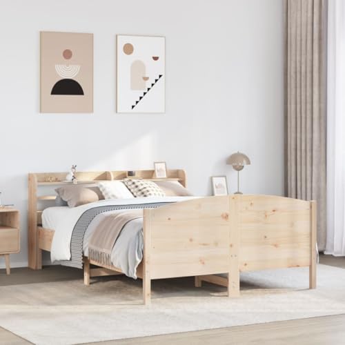 LLEZKBR Betten & Zubehör - Betten & Bettrahmen - Bettgestell ohne Matratze 135x190 cm Doppelbett Massivholz Kiefer LLEZKBR Betten & Zubehör - Betten & Bettrahmen - Bettgestell ohne Matratze 135x190 cm Doppelbett Massivholz Kiefer von LLEZKBR